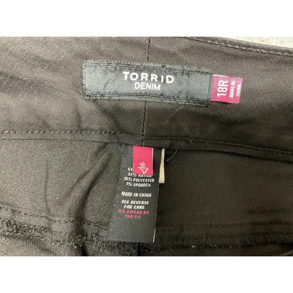 Torrid‎ Denim Woman's Black Mid Rise Jeans Size 18R